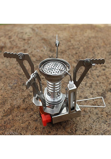 Mini Kamp Ocağı Taşınabilir Sırt Çantası Gaz Ocağı Cep Ocakları Piezo Ateşleme Sistemi İle Dış Mekan Kampı Piknik Yürüyüş Pişirme İçin Çok Renkli