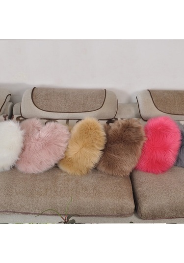 Sones Ev Yastık Yastık Çekirdeksiz Yıkanabilir Kalp Şekilli Yastık Kılıfı, Boyut: 40x50cm Kırmızı Şarap