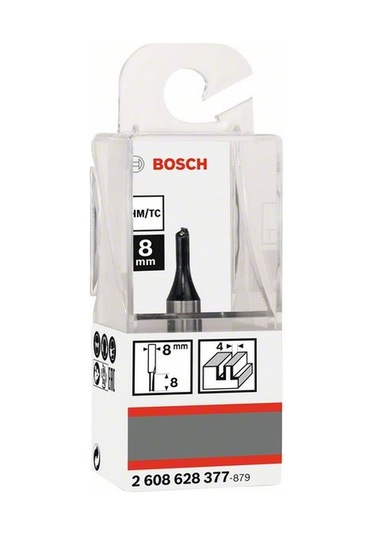 Bosch Standard Seri Ahşap İçin Tek Oluklu 8x4x51 MM Sert Metal Düz Freze Ucu - 2608628377