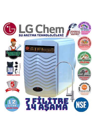 Lg Chem Gold Beyaz Pompalı Montaj Dahil 12 Lt 14 Aşama Su Arıtma