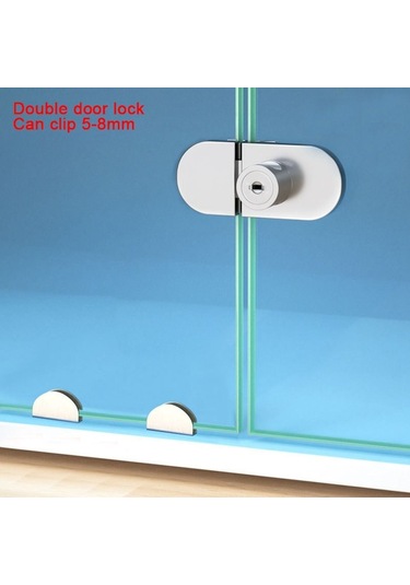 Paslanmaz Çelik Donanım Güvenlik Dolabı Ekran Kilidi Cam Kapı Kilitli Dolap Kapı Kilidi Lockset Style 2