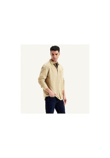 Levi's Erkek Bej Klasik Yaka Kadife Gömlek Bej