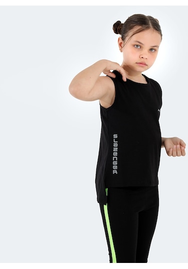 Slazenger DYLAN IN Kız Çocuk Tişört Siyah