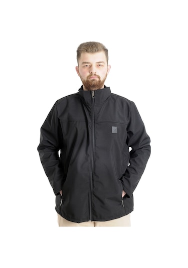 Mode Xl Büyük Beden Erkek Mont Basic Waterproof 21232 Siyah 001