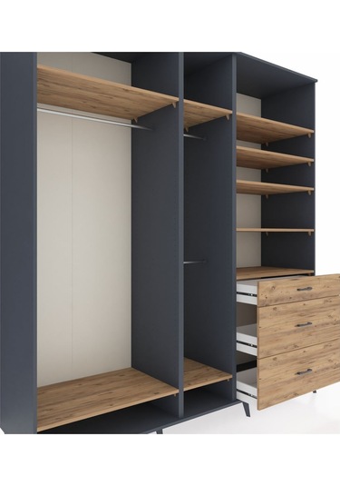 Kronos Dolap 9 Raflı 3 Çekmeceli 3 Askılı 220x59x243 Antrasit-çam/çam Atlas Çam/atlas Çam Kronos Dolap 9 Raflı 3 Çekmeceli 3 Askılı 220x59x243 Antrasit-çam/çam Atlas Çam/atlas Çam