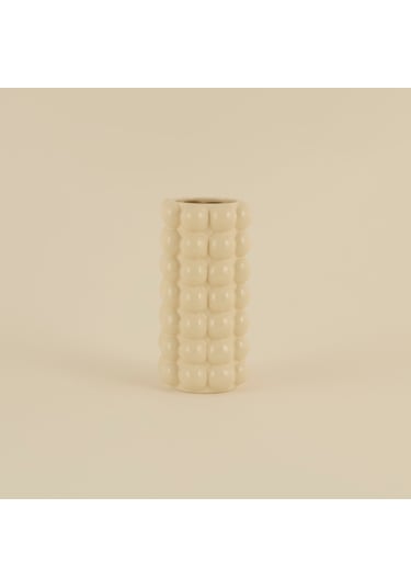 Karaca Home Rocco Silindir Vazo Bej 9,3 X 9,3 X 18 Cm Bej