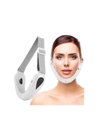 Youtek Ems Mikro Akım Yüz Gerginleştirici Maske - V Yüzü Geliştirici, Lifting Ve Masaj Fonksiyonu İle Güzellik Aleti Beyaz