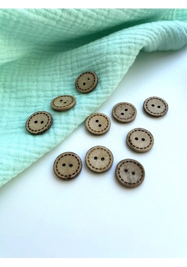 Siberiana Antep Fıstıklı Düğmeler 18 Mm 10 Adet Ahşap 237633532