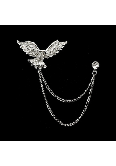 Yeni Retro Erkek Kostümü Pantolon Zincir Yafak Iğne Ejderha Geyik Taç Kafatası El Broşu 6 6 Çok Renkli