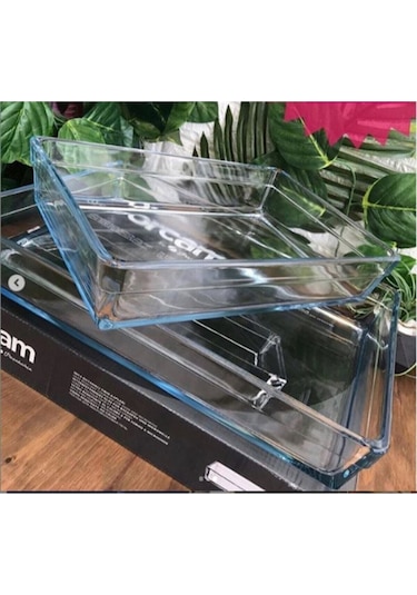 Paşabahçe 159128 Premium Dikdörtgen Borcam Seti 2'li - Fma05050 Fma05209 Şeffaf