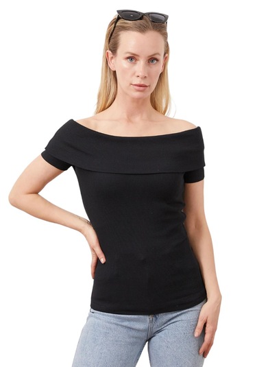 Modonna Yaka Kısa Kol Bluz