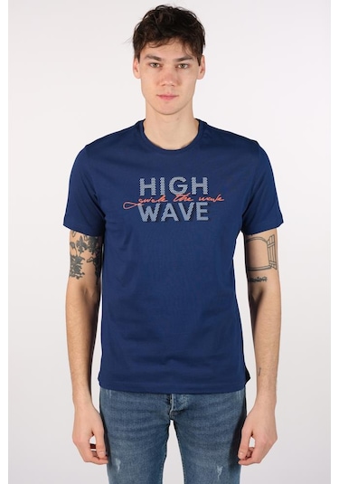 Arma Erkek Büyük Beden Bisiklet Yaka Tişört Y22374868301 İndigo