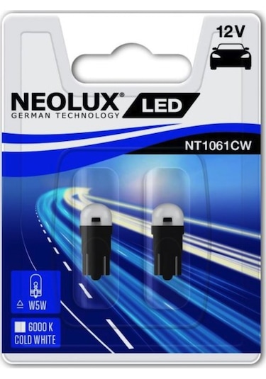 Neolux W5w T10 Dipsiz Led Tavan Park Plaka Led Ampülü İkili Paket By Osram
