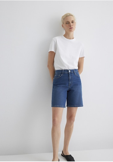 Mavi - Eliana Casual Koyu Mavi Jean Şort 1411221-89749 Koyu Mavi
