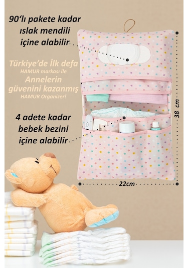 Anne Bebek Bakım Çantası Yenidoğan Alt Açma Değiştirme Düzenleyici Çantası Organizer Elephant