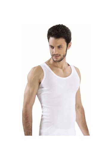 6 Lı Paket Hmd Pamuklu Erkek Ribana Askılı Atlet Renkli 501