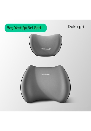 Aurora Araba Koltuk Başı Seti Gri 1 Set