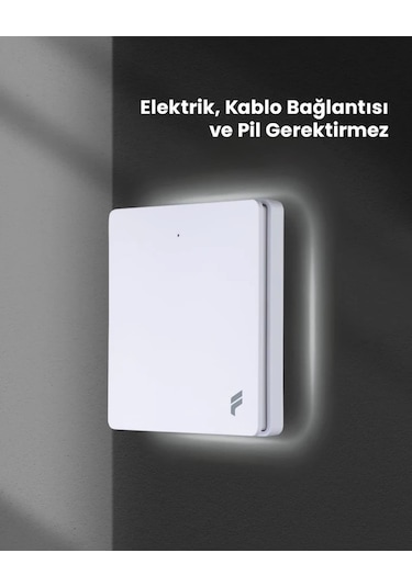 2 Adet Kablosuz Tekli Duvar Anahtar Kendinden Enerjili Ve 1 Adet Akıllı Kablosuz Anahtar Seti