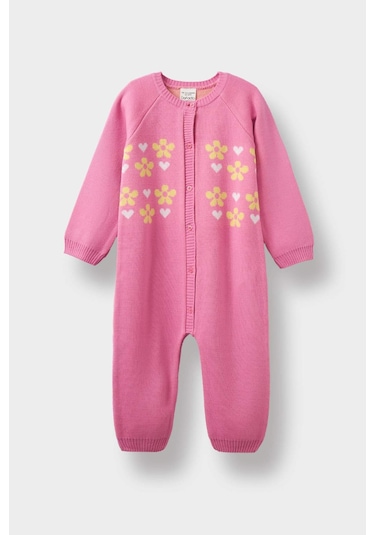 Defacto Kız Bebek Yenidoğan Çiçekli Uzun Kollu Triko Tulum F3224a525wnpn280 Pembe Defacto Kız Bebek Yenidoğan Çiçekli Uzun Kollu Triko Tulum F3224a525wnpn280 Pembe