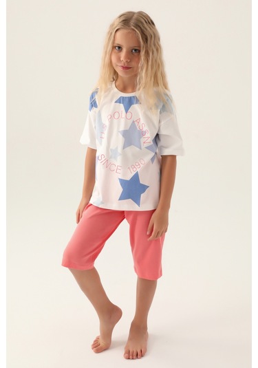 U.s. Polo Assn. Kız Çocuk Krem Pijama Takım 50315466-vr071 Krem