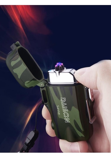 Daison Survive Komando Asker Yeşili Çift Ark Usb Anti-Rüzgar El F