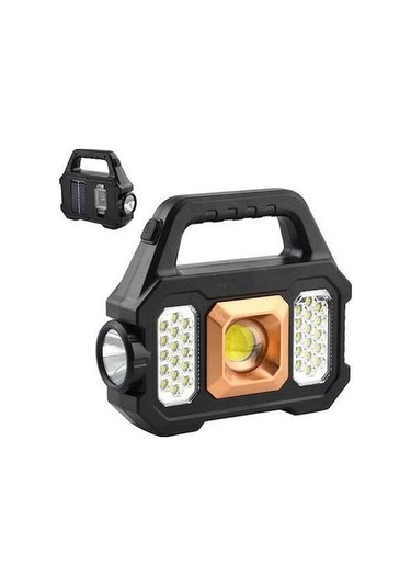 Opulentliving 500 Lümen Güneş Enerjili Taşınabilir Fener, 6 Modlu, Su Geçirmez, Altın, Kamp Acil Durum Altın