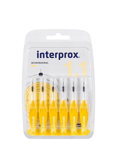 Interprox Interproximal Mini 1.1mm Arayüz Fırçası 6 Adet SARI