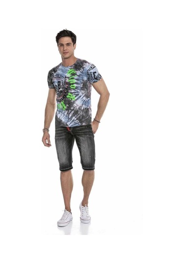 Ck240 Erkek Fermuarlı Basic Erkek Kot Şort 001