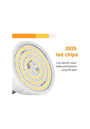 Beyaz 2 Adet Gu10 E27 E14 Spot Lamba 48 60 80 Leds Ampul 220 V Gu 10 Mr16 Gu5.3 Spot Işık B22 5 W 7 W 9 W E27 9w 80leds 2pcs