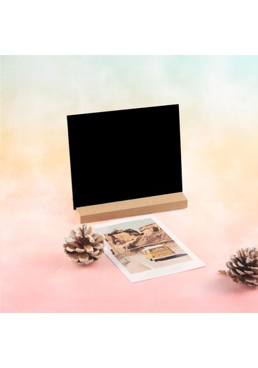 Suntek Ahşap Taban Standlı Mini Kara Tahta İşaret Mesaj Aşk Ahşap