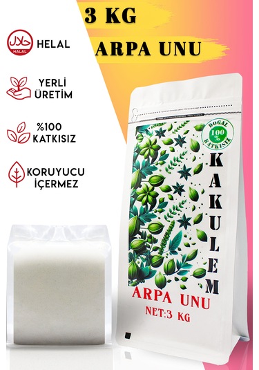 Kakulem Ata Tohum Katkısız Arpa Unu 3 Kg