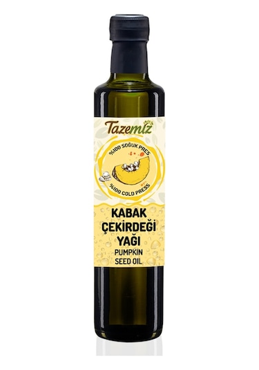 Tazemiz Soğuk Sıkım Kabak Çekirdeği Yağı 500 ML