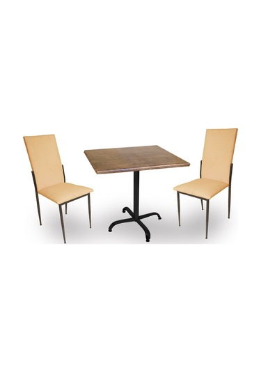 Beymobilya Bahçe Ve Balkon Masa Takımı Indigo Werzalit Kare - Gözde 2Li (80X Beyaz