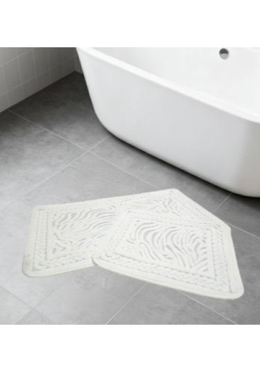 Banyo Paspası 2'li Set Paskal Ekru Çok Renkli