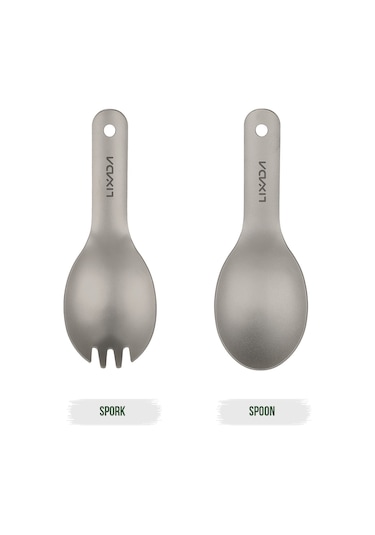 Ranyeek Hafif Titanyum Kısa Saplı Kaşık, Mat Sonuç, Dışarıda Ve Evde Kullanım, 117mm, 15g Çok Renkli