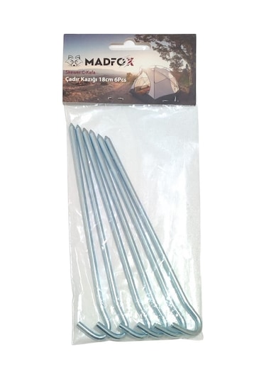Madfox Skewer C-kafa Çadır Kazığı 18cm 6pcs Beyaz