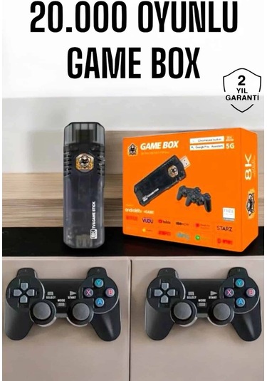 Mey İthalat 20.000 Oyunlu Premium Model Oyun Konsolu 8k Android Tv Hd Game Stick