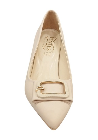 Ventes 22211920z Sivri Burun 7 Cm Kadeh Topuk Kadın Şık Topuklu Nubuk Ayakkabı Ten