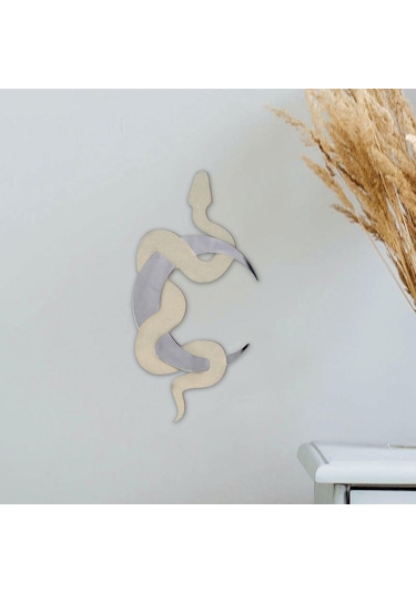 Suntek Duvar Dekor Ay Yılan Ayna Süsleme Banyo Otel Evi Ahşap