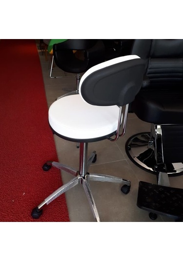 Kuaför Uzman Tabure Beyaz