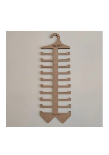 Kıravat Askısı Özel Tasarım Ahşap 5mm Boyasız Doğal Renk Ahşap