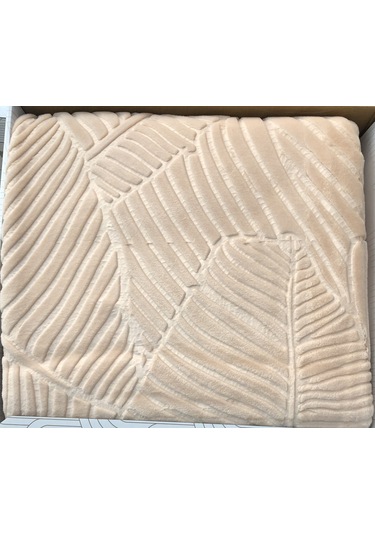 Merinos Elegans Embos Çift Kişilik Kutulu Battaniye 220 X 240 Bej