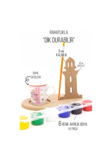 Na Neşeli Ahşap Deniz Temalı Ahşap Bardak Altı, Mumluk Ve Dekor Seti - Kahve Sunmu , Süs, Ahşap Boyama Model Bardakaltıdernızfenerıboyalı