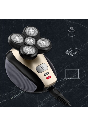 Erkekler İçin 5'i 1 Arada Elektrikli Tıraş Makinesi 4d Yüzen Başlık 5 Yüzen Başlık