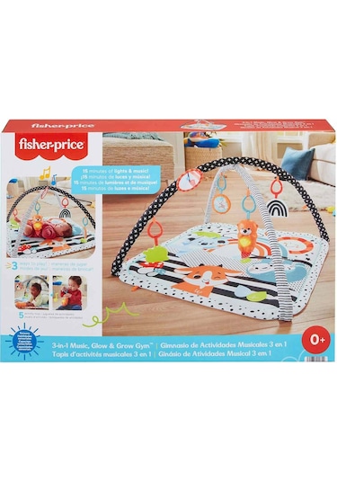 Fisher-Price HBP41 Neşeli Hayvanlar 3'ü 1 Arada Jimnastik Merkezi