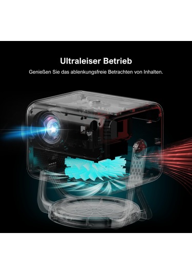 Ultımea Poseidon C40 - 600 Ansılümen, Android Tv 11, Netflix Wi-fi 6 & Bluetooth 5.3, Max.120" 4k Projeksiyon Utm U0322