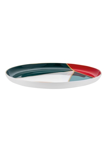 İstanbul Porselen Starlight Fine Bone New Year Yılbaşı Pasta Tabağı Multicolor 21 Cm Renkli