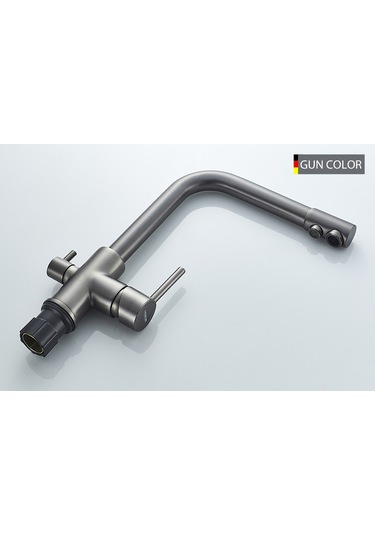 Mutfak Eviye Bataryası Dual Flow Aritma Çikişli Antrasit Gri