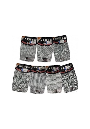 Seher Yıldızı Erkek Desenli Boxer 007 - 9 Adet 001