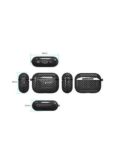 Noktaks - Airpods Pro 2 Uyumlu - Kılıf Darbelere Karşı Dayanıklı Silikon Kılıf Airbag 04 - Lacivert - T24886 Lacivert